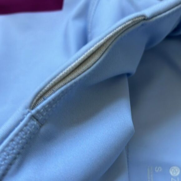 Zella Pure Vision High Waist Crop Yoga Leggings Size Small Palm Leaf Light Blue - Picture 9 of 9